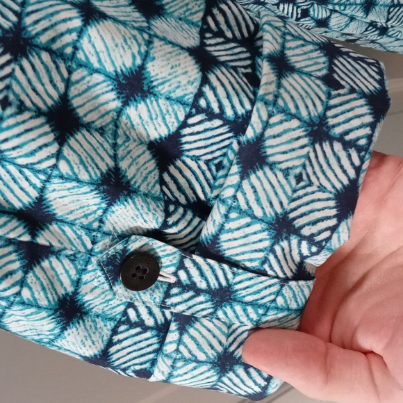 ๐ ๐Brooks Brothers 346๐ - Aqua/Teal Pleated Poplin Button Down Shirtdress - Picture 8 of 15